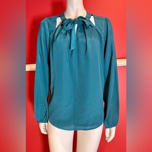 Nanette Lepore blouse top with tie front and cutout design